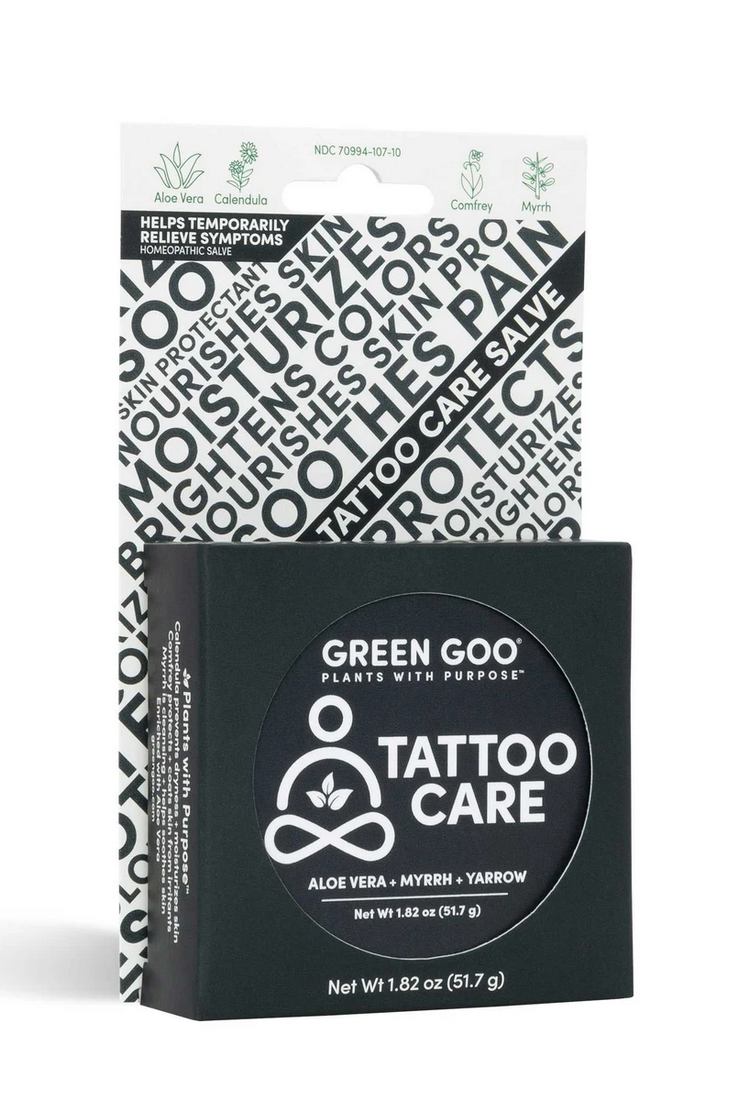 Green Goo Tattoo Care Salve, Aloe Vera + Myrrh + Yarrow - 1.82 oz