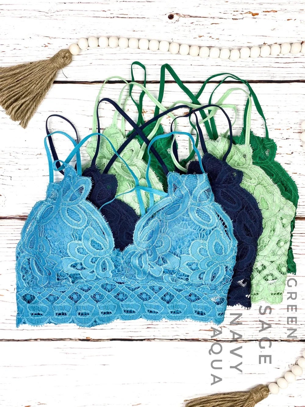 Navy Crochet Lace Bralette
